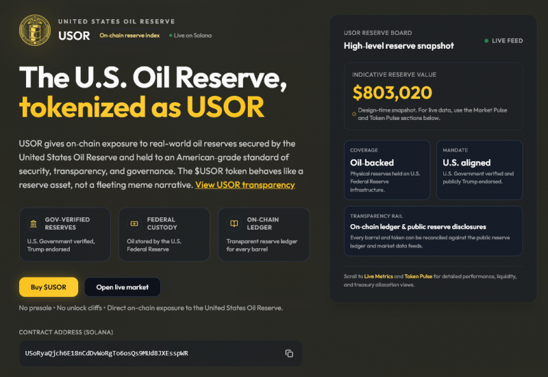 Мемкоины USOR вырос на 150% на фоне договоренностей США и Венесуэлы по нефти